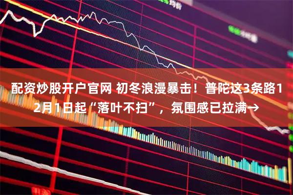 配资炒股开户官网 初冬浪漫暴击！普陀这3条路12月1日起“落叶不扫”，氛围感已拉满→